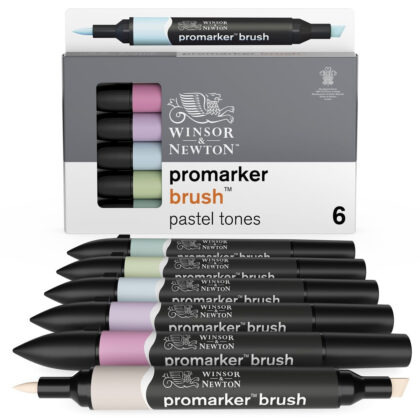 WN Promarker Brush Pastel tones 6-lajitelma