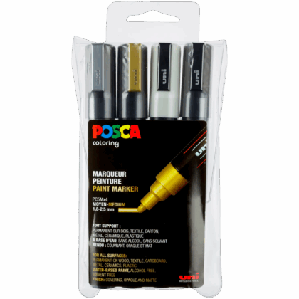 UNI POSCA Marker 4kpl PC-5M 1,8-2,5mm MONO
