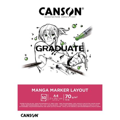 Canson Graduate Manga Marker Layout 70g -tussipiirustuslehtiö