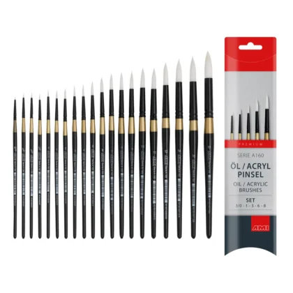 AMI Series A160 pyöreä akryyli-/öljymaalisivellin