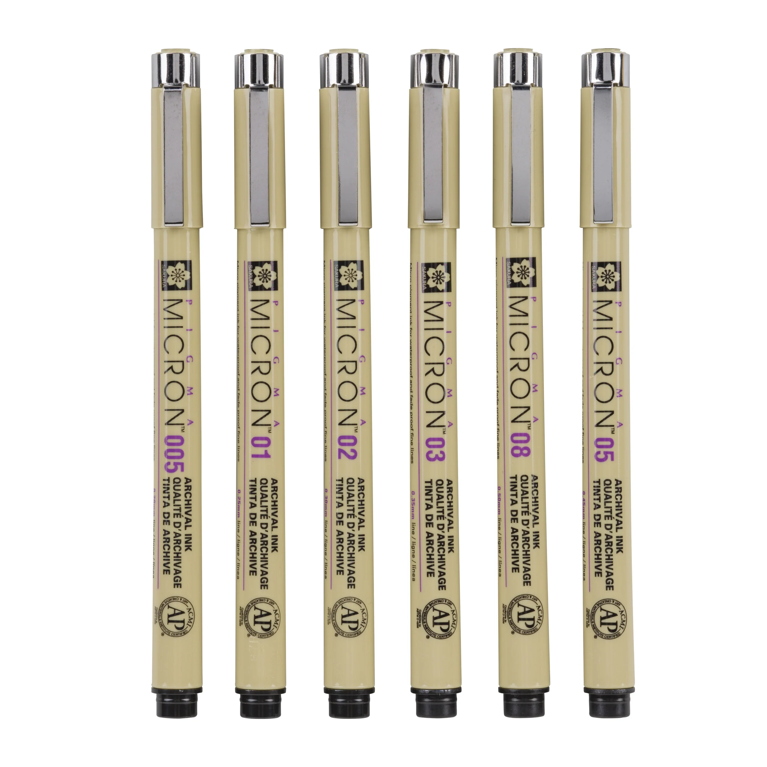 Pigma Micron 6 kynän setti Pigma Micron 6 kynän setti - Image 4