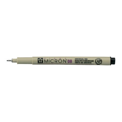 Pigma Micron musta fineliner 08 (0,5 mm)